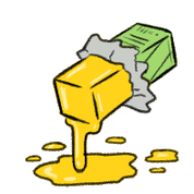 butter dropped on carpet