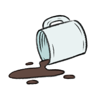 coffee spilling