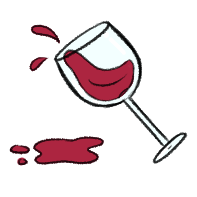 wine spilling